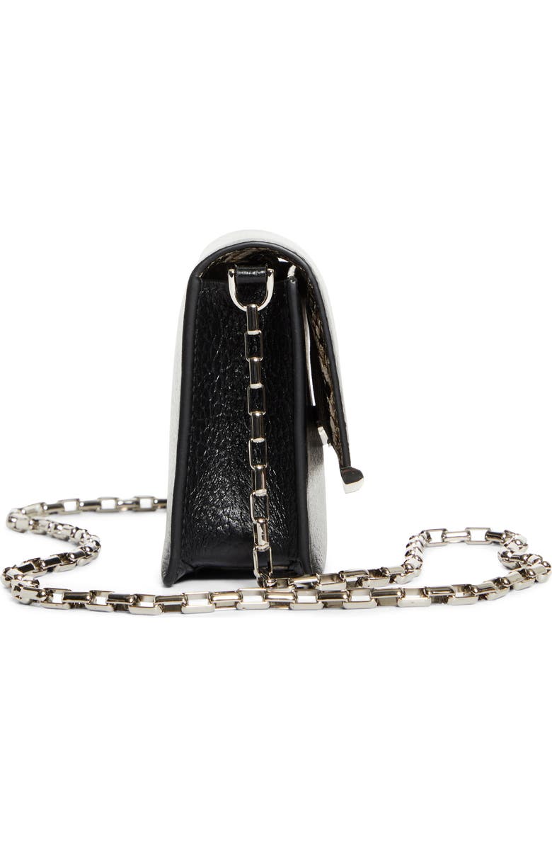 McQueen Mini T-Bar Leather Clutch, Alternate, color,