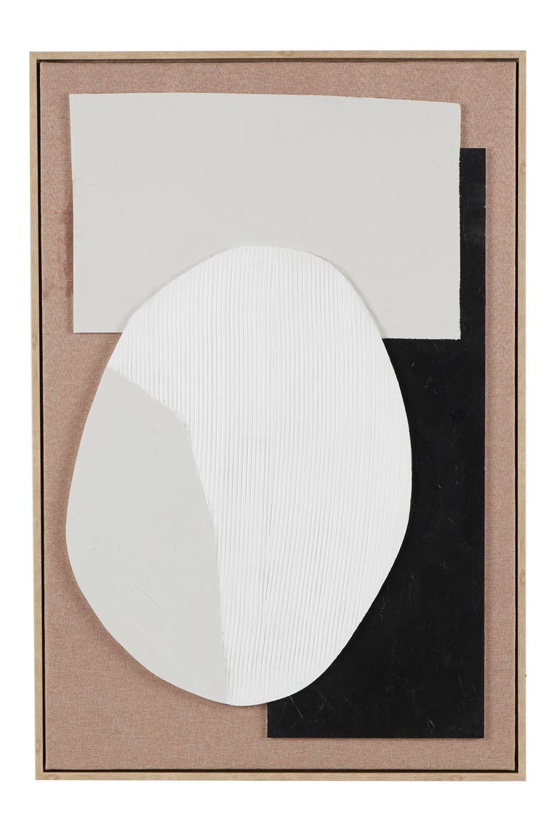 Abstract Framed Wall Art, Main, color, BROWN