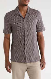 Geometric Jacquard Camp Shirt