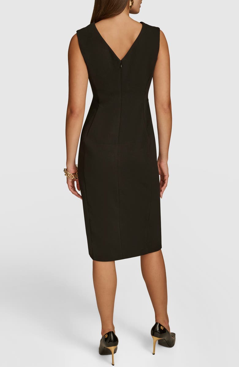 Donna Karan New York Sculpted V-Neck Sheath Dress, Alternate, color, 