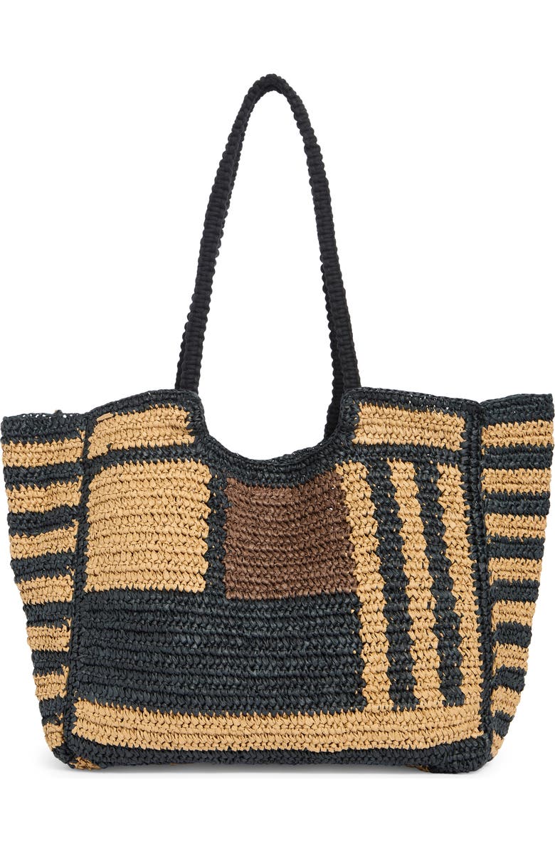 Collection XIIX Stripe Raffia Tote Bag, Main, color, Natural Multi