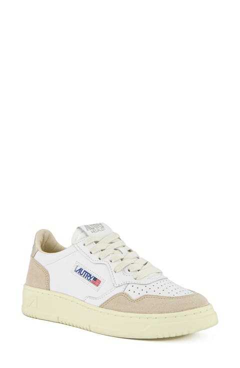 スニーカー AUTRY Women Sneakers AULWLL67 White Autry Medalist Low Sneakers In White And Amazon Leather And