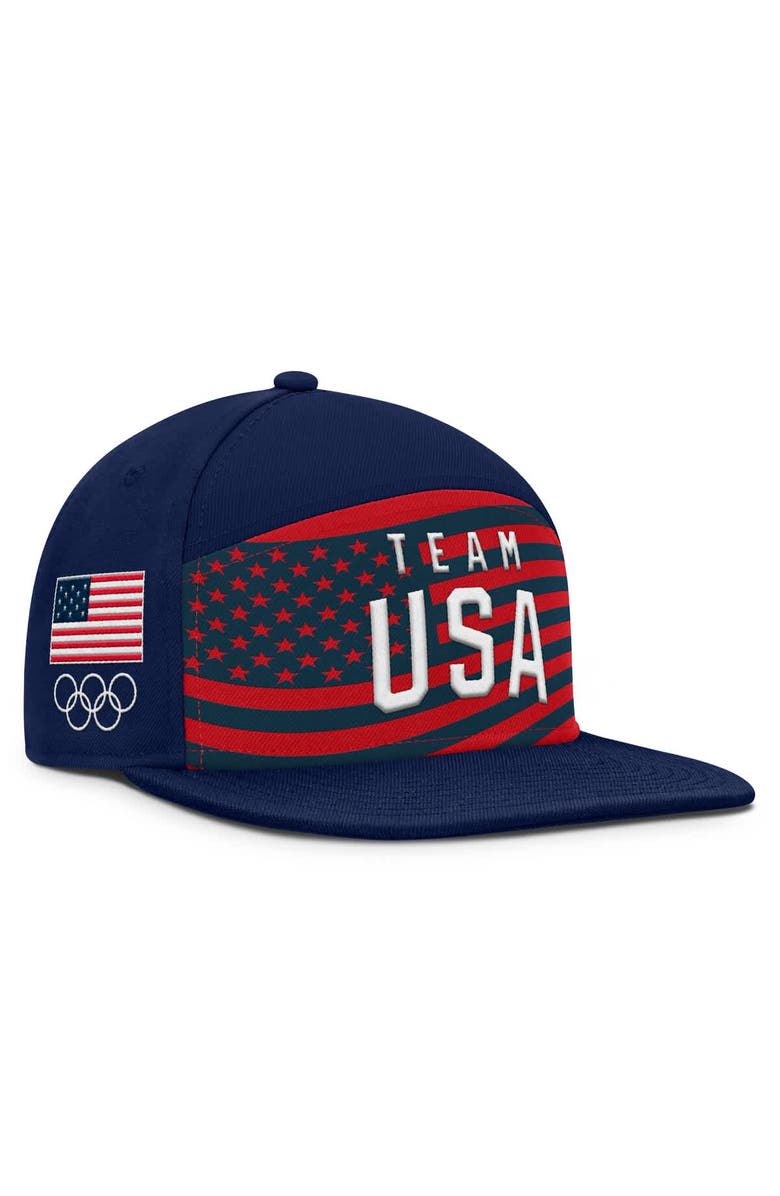 FANATICS Men's Fanatics Navy Team USA Grandstand Snapback Hat, Main, color, 
