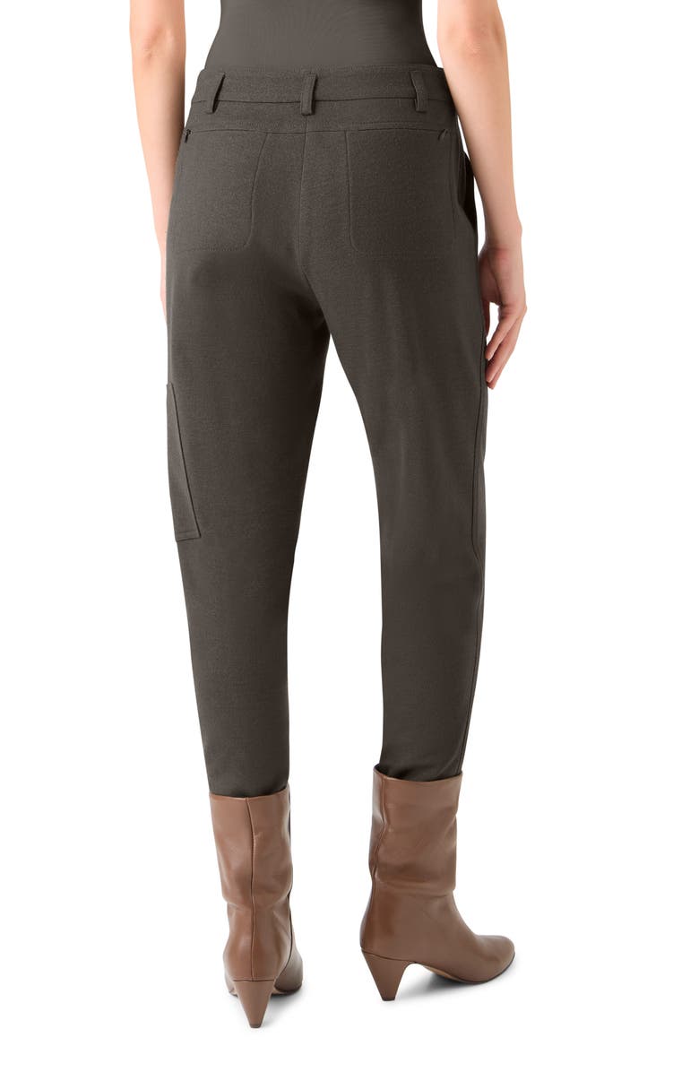 Akris punto Milla Slim Fit Wool Cargo Pants, Alternate, color, Bark