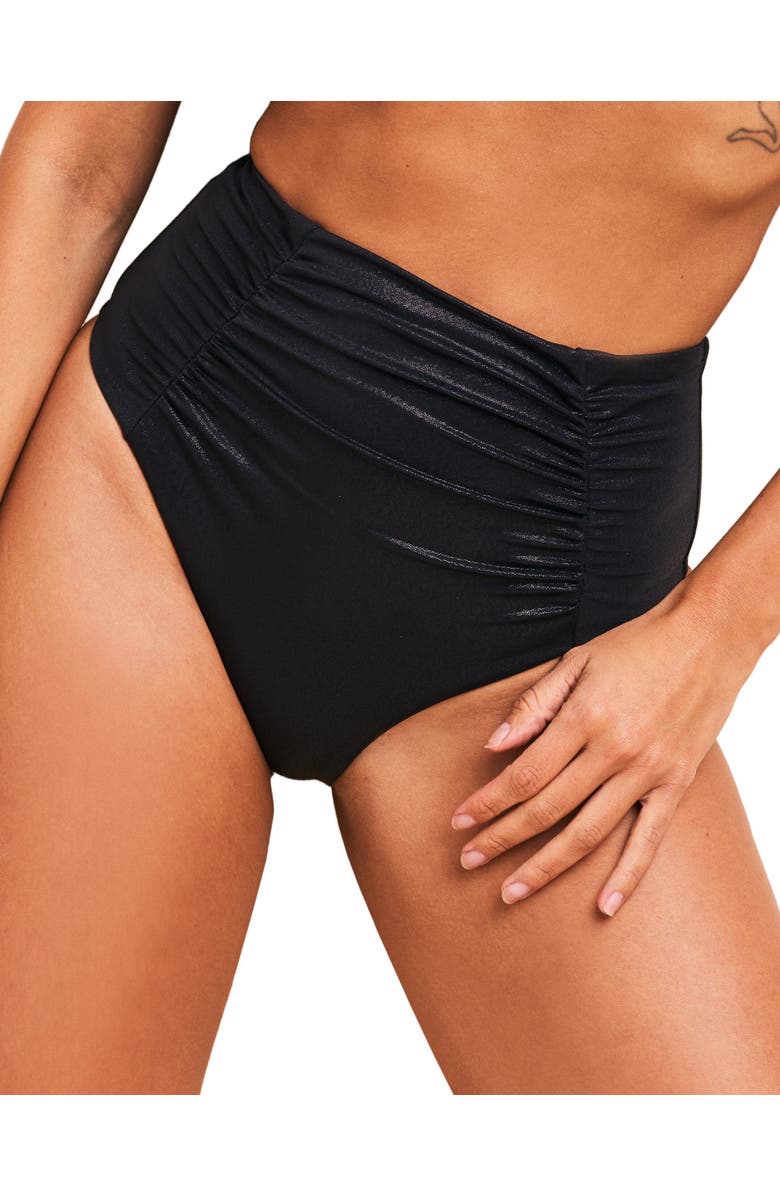 Adore Me Rina Swimwear High-Waist Bikini Bottom, Main, color, Black