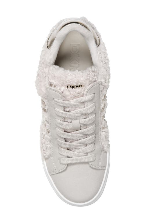 Dkny Abeni Faux Fur Sneaker In Gray