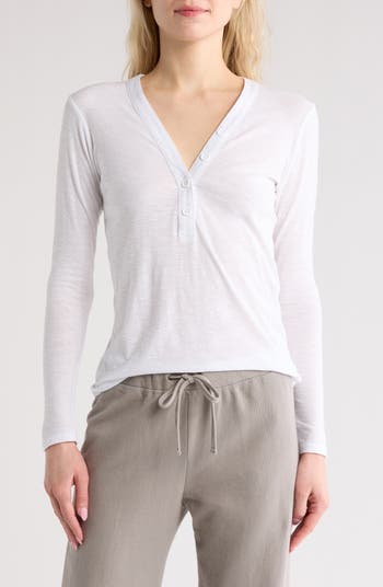 strapless open back dress Cotton Cashmere Ribbed Henley Dress - Birch