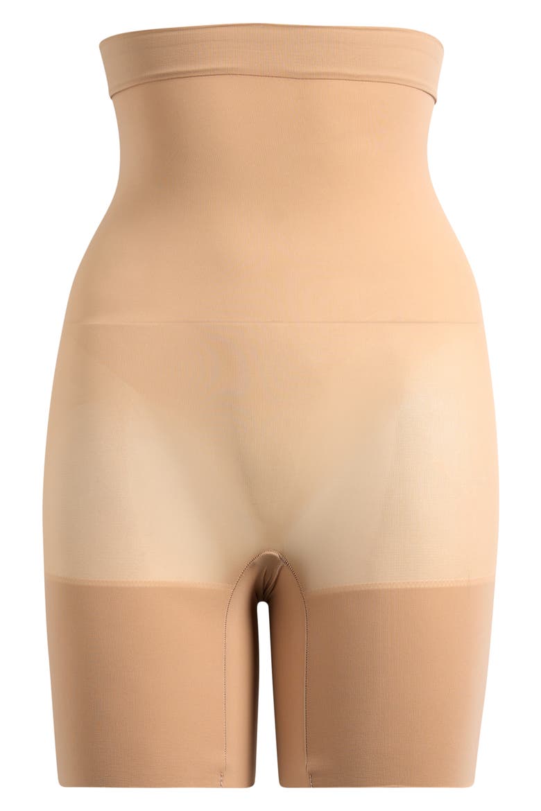 Everyday Sculpt Mid Thigh Shaper Shorts, Main, color, CLAY