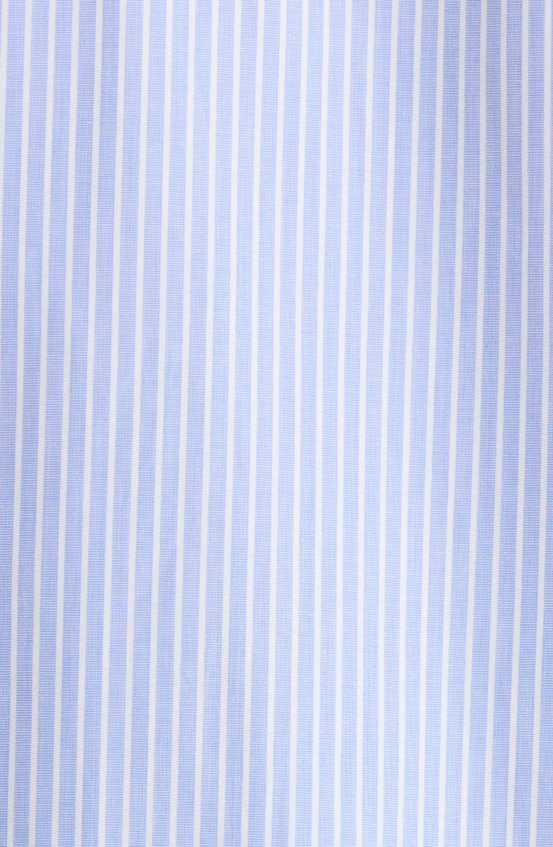 Ralph Lauren Purple Label Stripe End on End Cotton Button-Up Shirt, Alternate, color, Blue