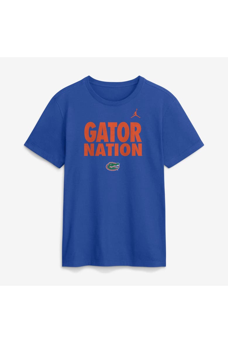 Men's Jordan Brand Royal Florida Gators 2026 Sideline Dri-FIT Slogan T-Shirt, Main, color, Royal