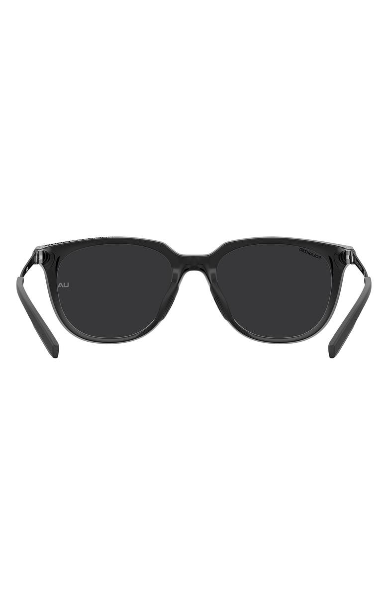 Under Armour Circuit 54mm Gradient Polarized Rectangular Sunglasses, Alternate, color, Black