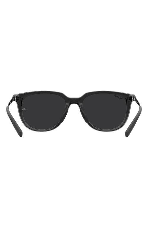 Under Armour Circuit 54mm Gradient Polarized Rectangular Sunglasses In Black
