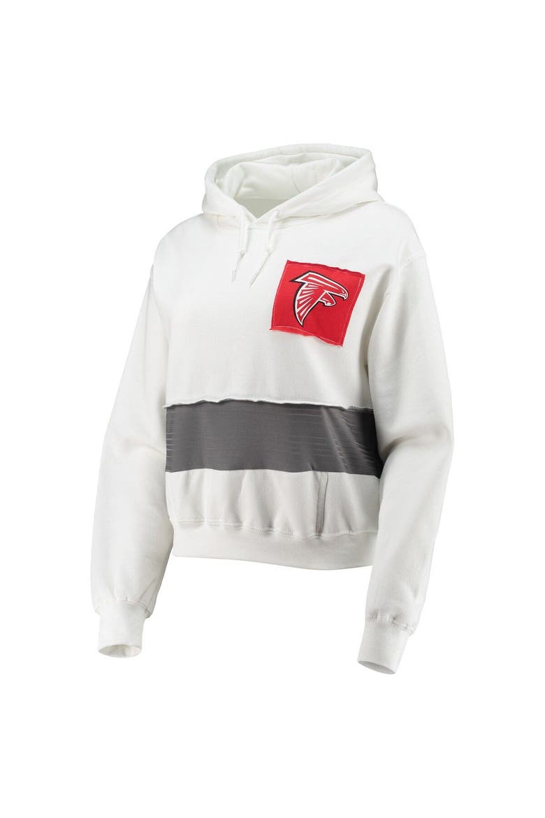 Women's Refried Apparel White Atlanta Falcons Sustainable Crop Dolman Pullover Hoodie, Alternate, color, White