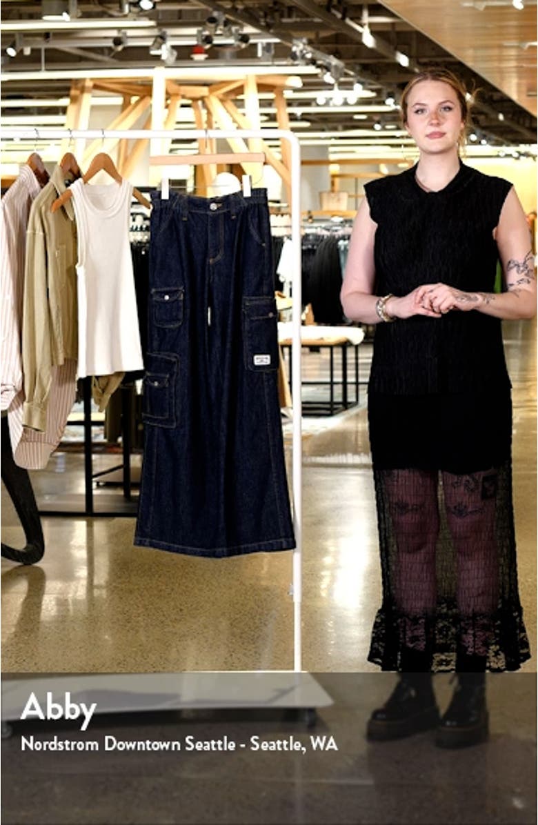 Cyber Y2K Denim Cargo Pants, sales video thumbnail