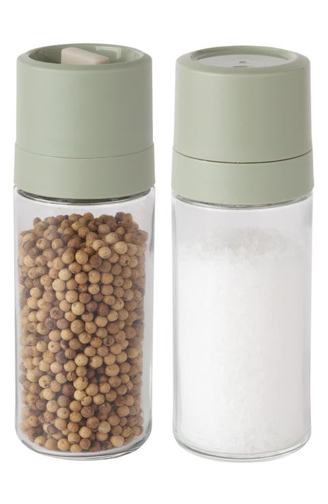 Leo Balance Glass Salt & Pepper Grinder Set