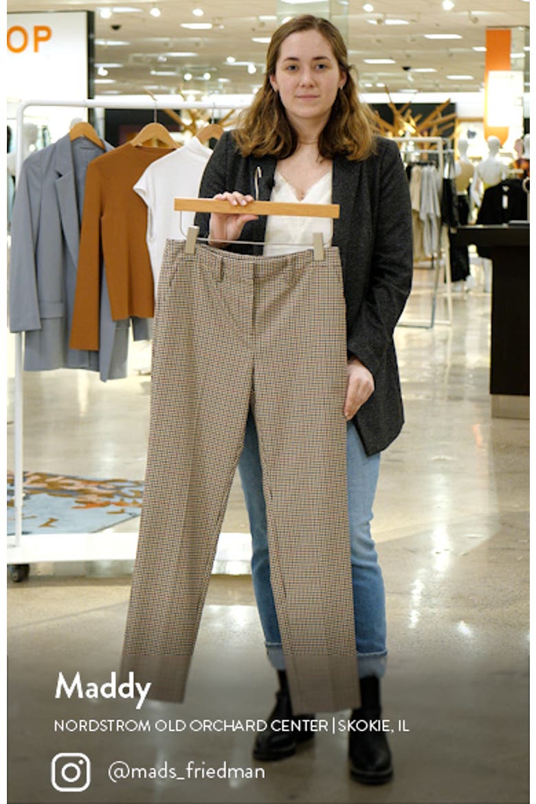 Check Straight Leg Trousers video