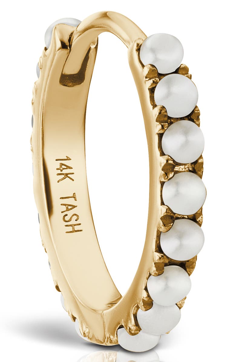 MARIA TASH Cultured Pearl Eternity Clicker Earring, Alternate, color, 