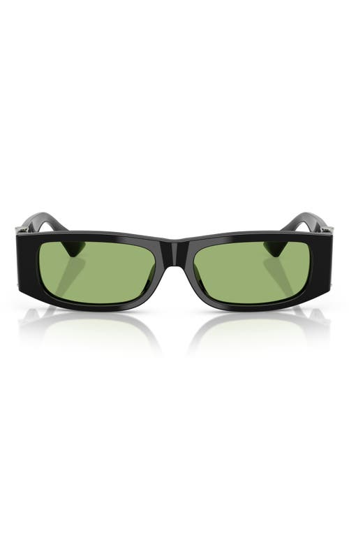 Versace 55mm Rectangular Sunglasses In Black