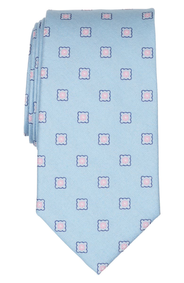 Brooks Brothers Diamond Flower Neat Tie, Main, color, Light Blue