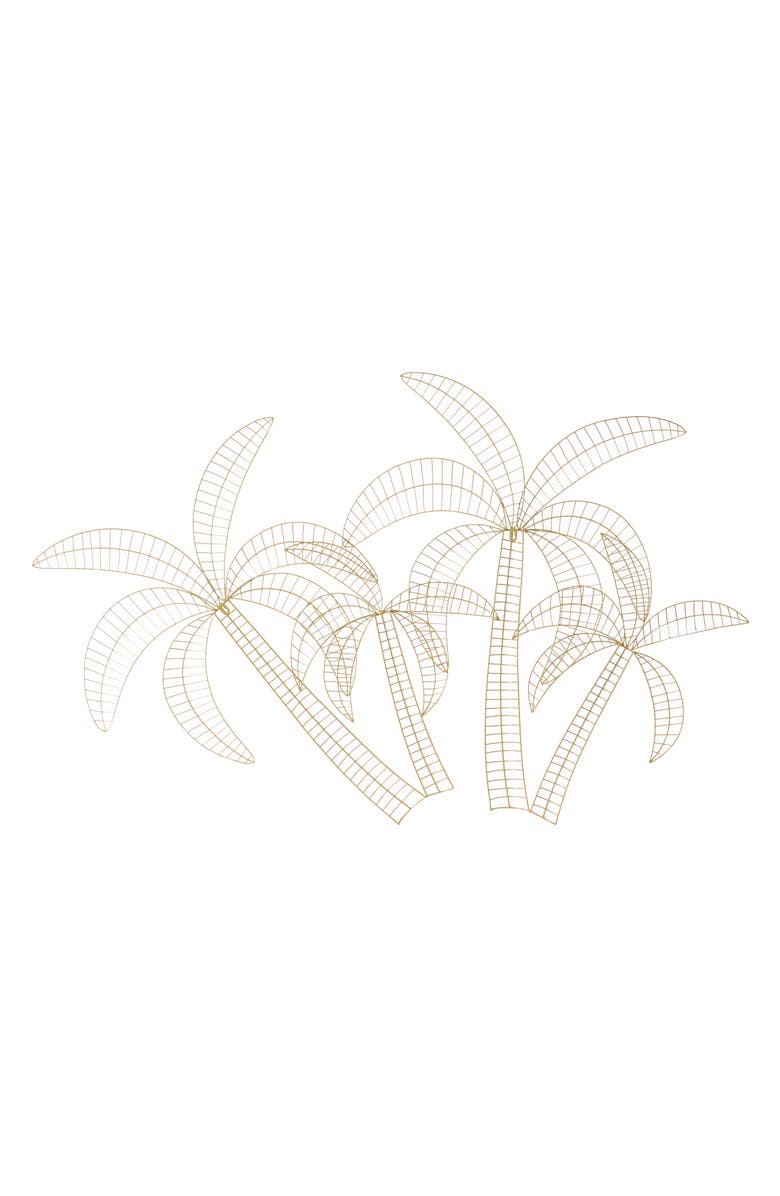 WILLOW ROW Goldtone Metal Glam Wall Decor, Alternate, color, Gold