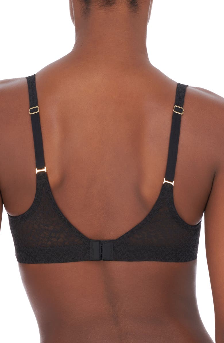Natori Pretty Smooth Plunge Bralette, Alternate, color, Black