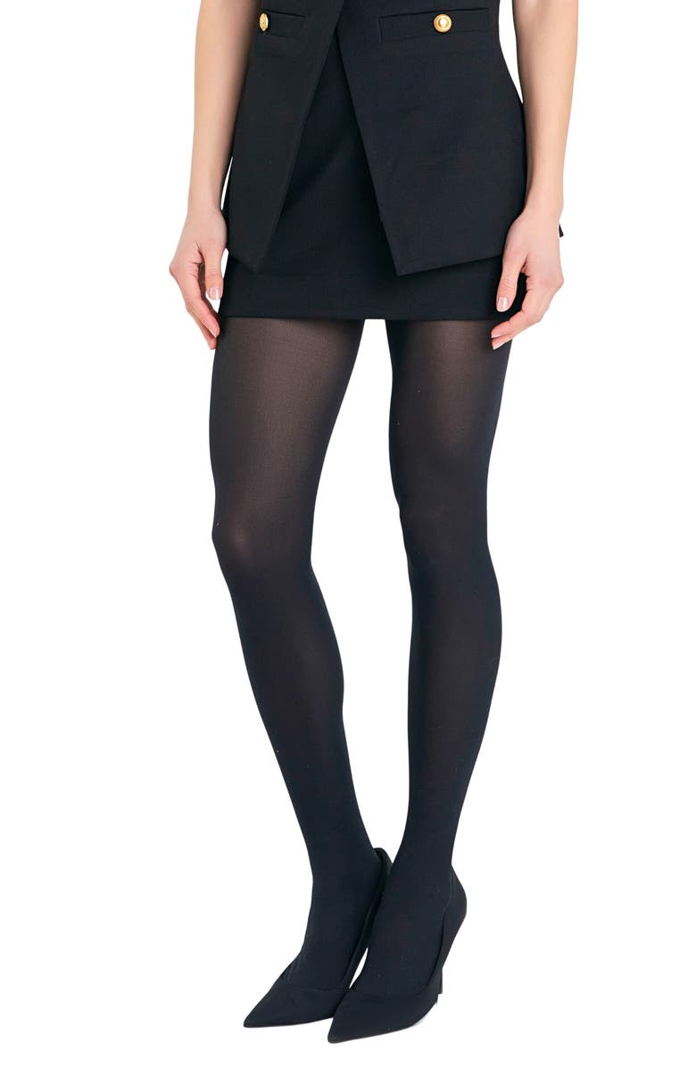 Endless Rose Twill Miniskirt, Alternate, color, Black