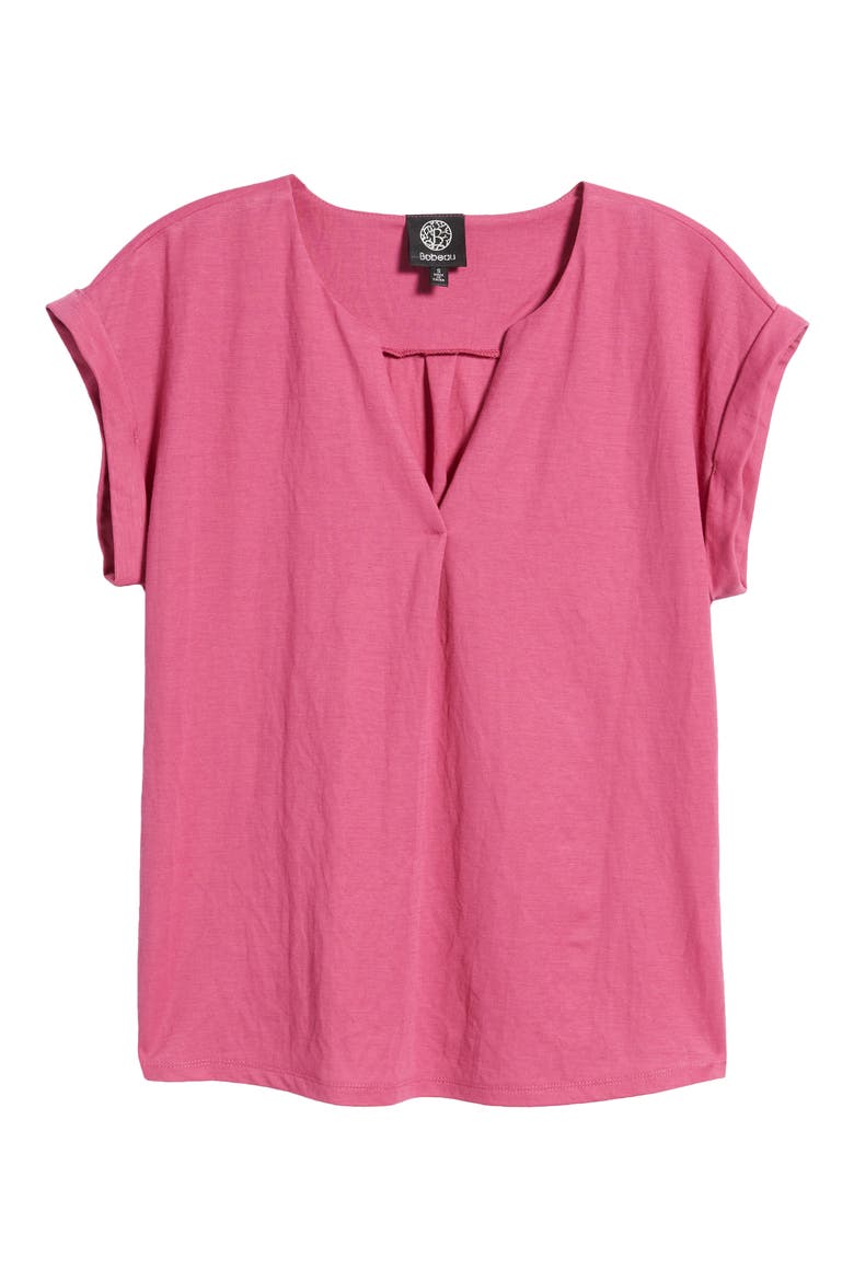 Dolman Sleeve Piqué T-Shirt, Alternate, color, FUCHSIA