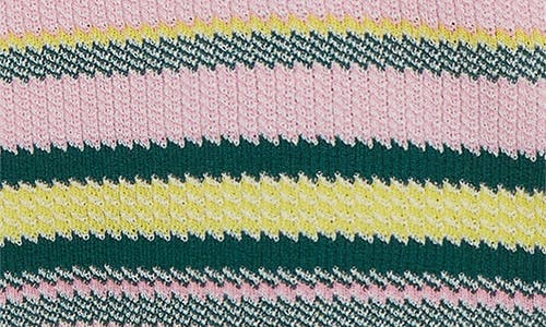 Monse Stripe Jacquard Polo In Pink Stripe