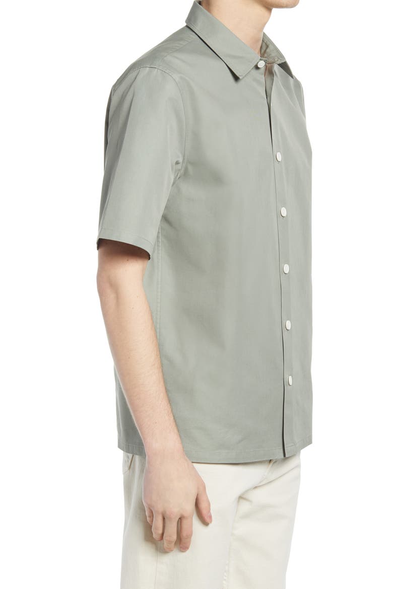 Standard Short Sleeve Button-Up Shirt, Alternate, color, SHADOW GREY