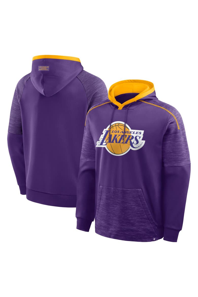 Men's Fanatics Purple Los Angeles Lakers Pick & Roll Defender Pullover Hoodie, Main, color, Purple