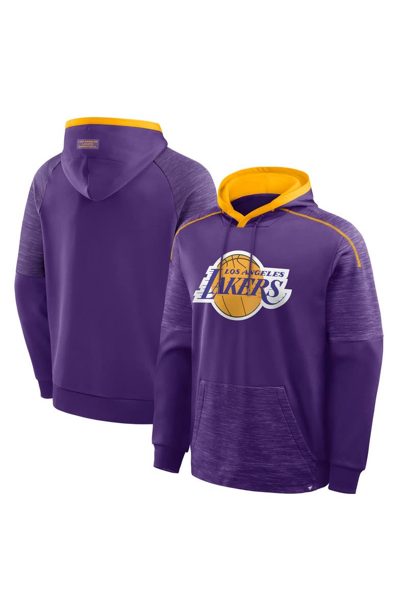 FANATICS Men's Fanatics Purple Los Angeles Lakers Pick & Roll Defender Pullover Hoodie, Main, color, Purple