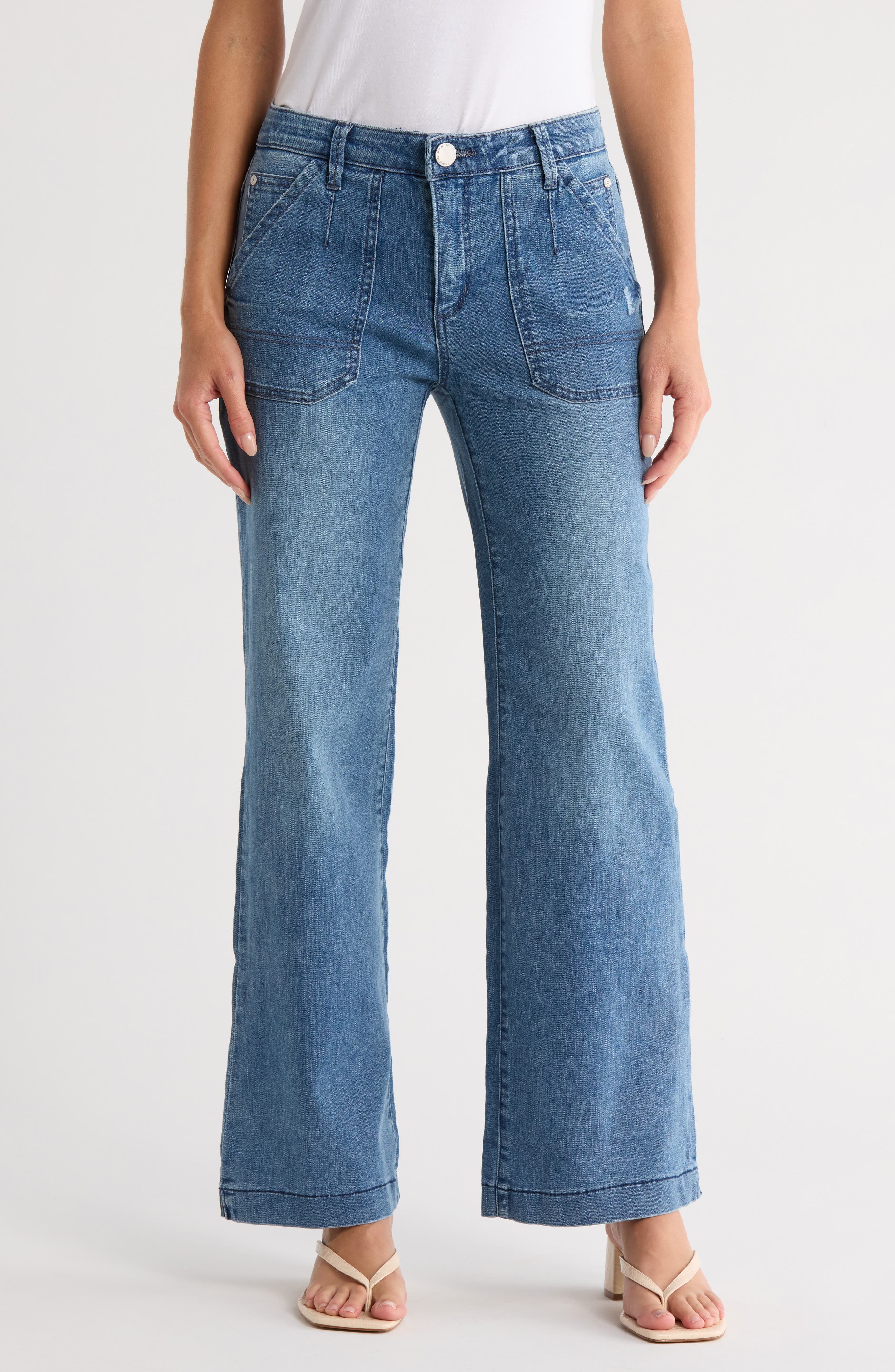 Democracy Porkchop Wide Leg Jeans