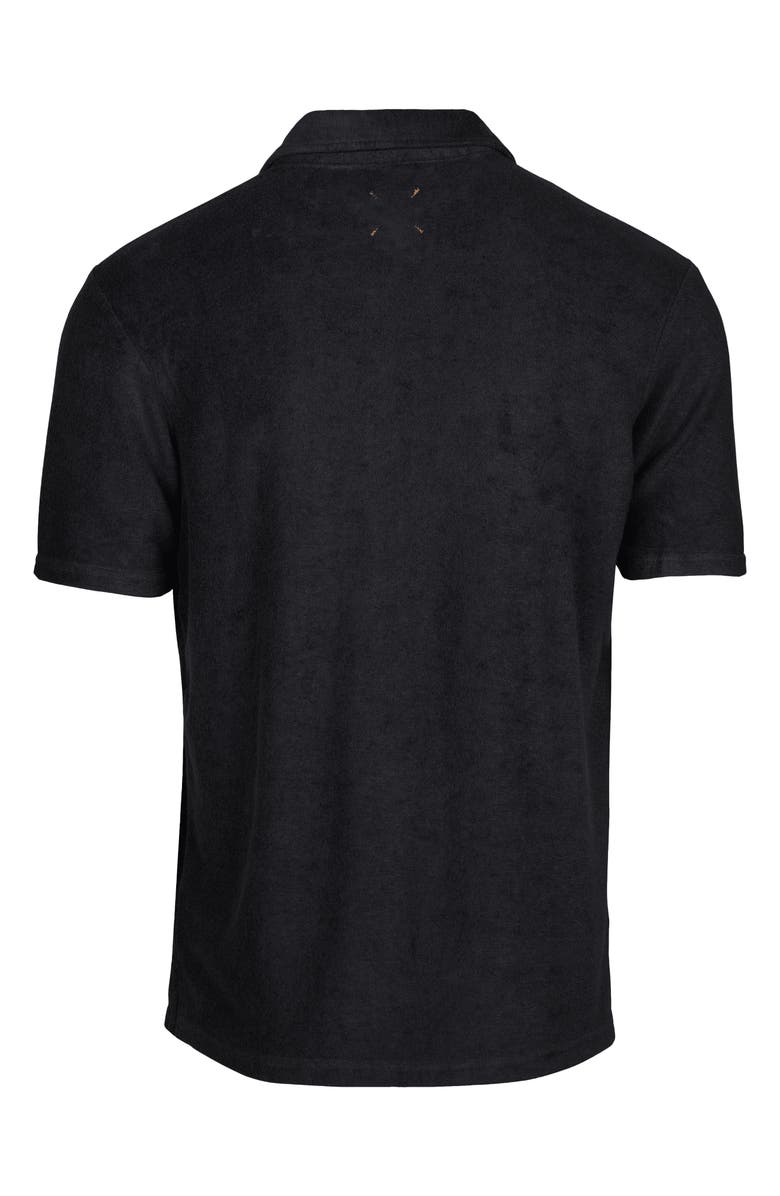 Swims Myrtos Velour Cover-Up Polo, Alternate, color, Black