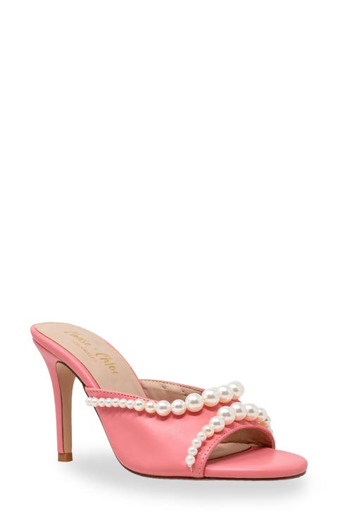 Faux Pearl Embellished Sandal (Women)