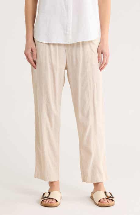 Caslon® Pull-On Linen Blend Pants