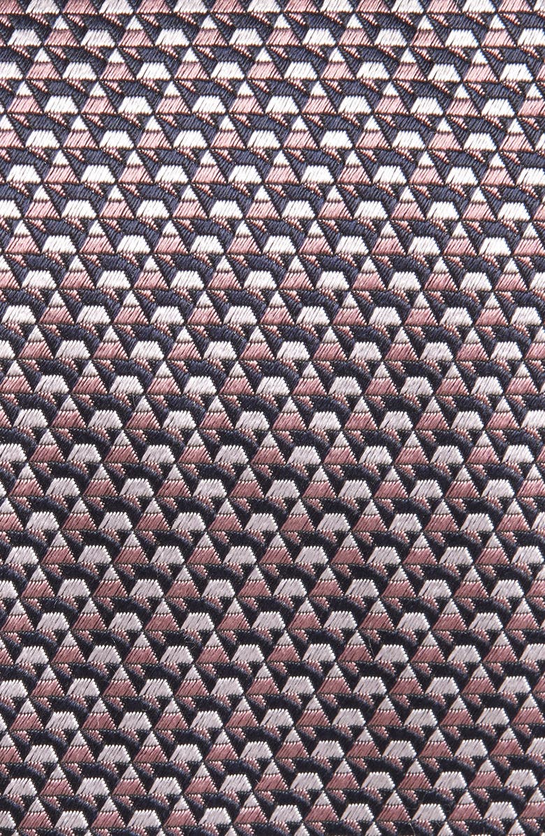 ZEGNA TIES Small Triangle Silk Tie, Alternate, color, Pink