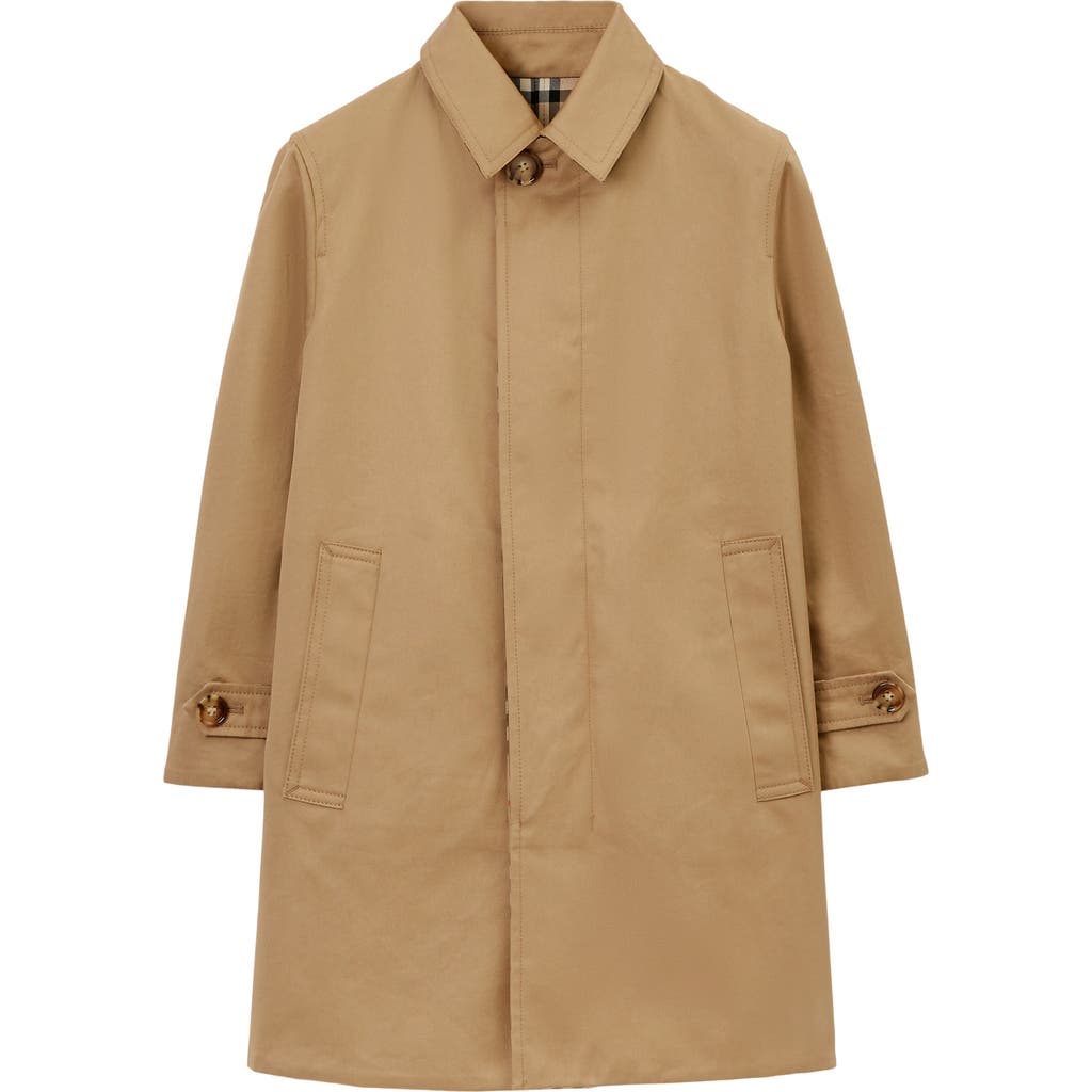Burberry Reversible Check Gabardine Car Coat In Brown