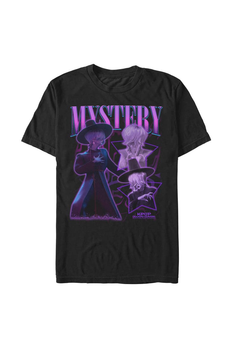 KPop Demon Hunters Mens KPop Demon Hunters Mystery Saja Collage T