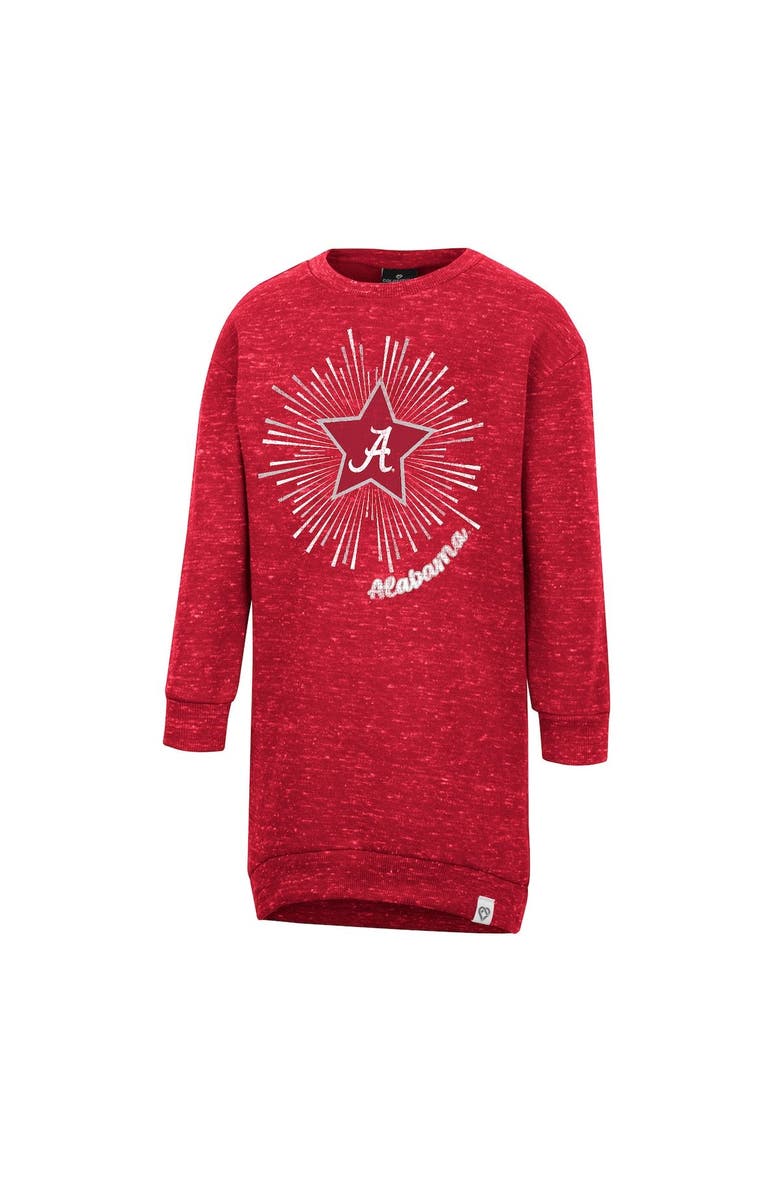 COLOSSEUM Girls Toddler Colosseum Crimson Alabama Crimson Tide Cindy Lou Sweatshirt Dress, Main, color, Crimson