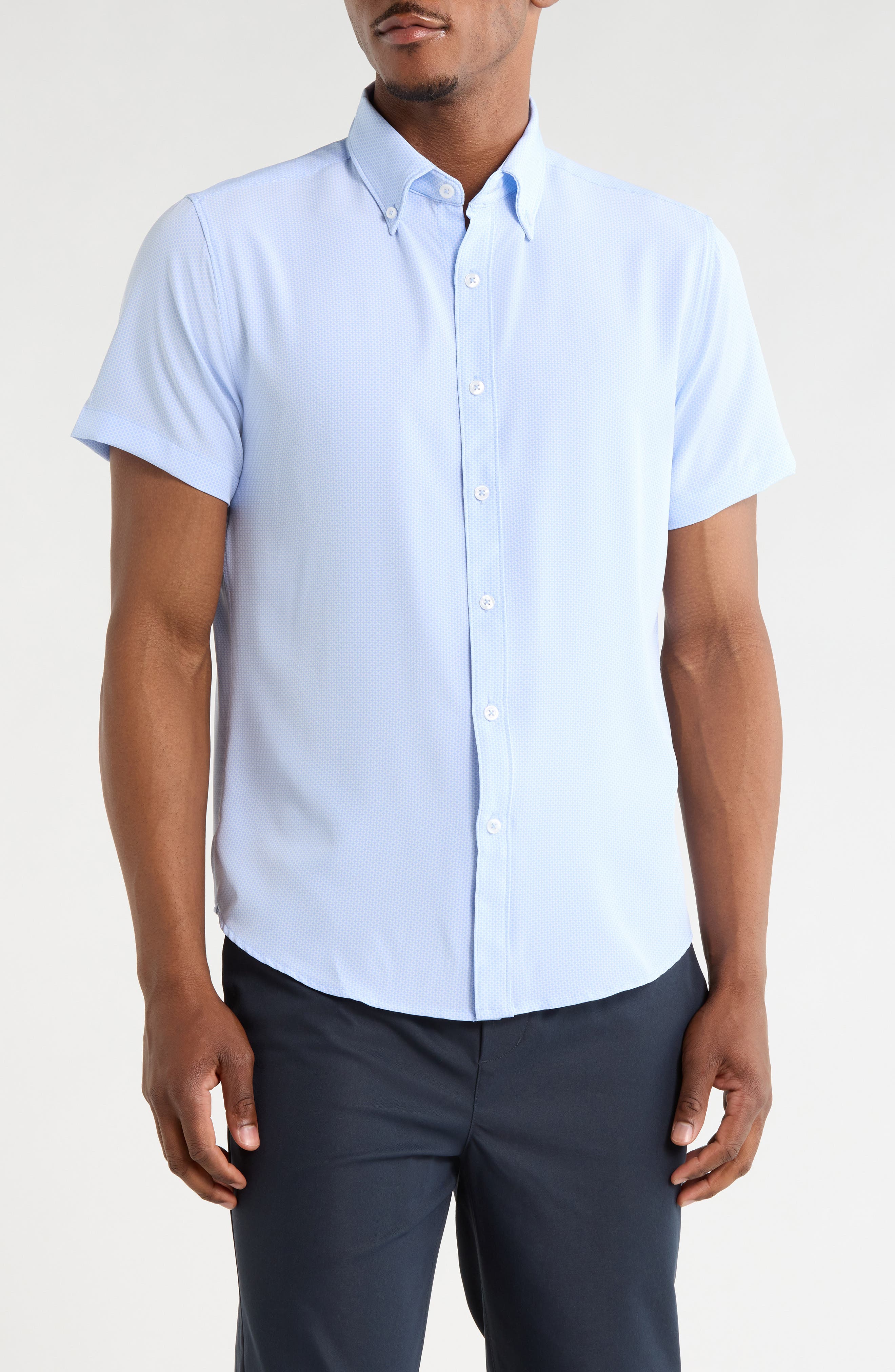 DENIM AND FLOWER Geo Print Stretch Tech Shirt