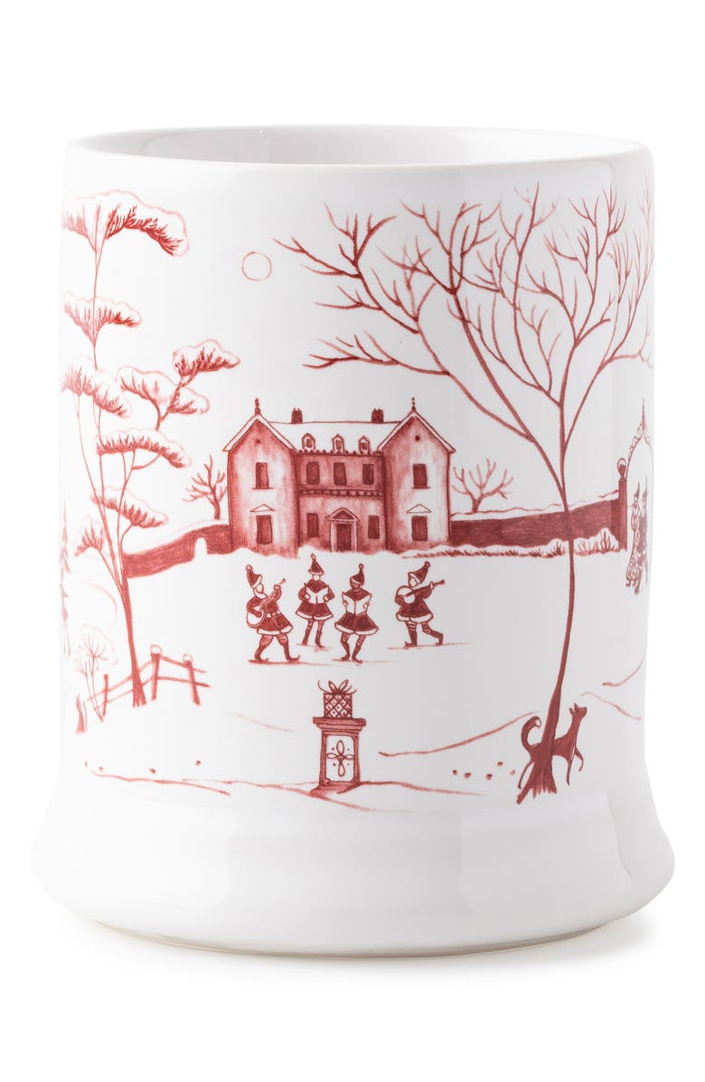 Juliska Ruby Ceramic Mug, Alternate, color, Ruby