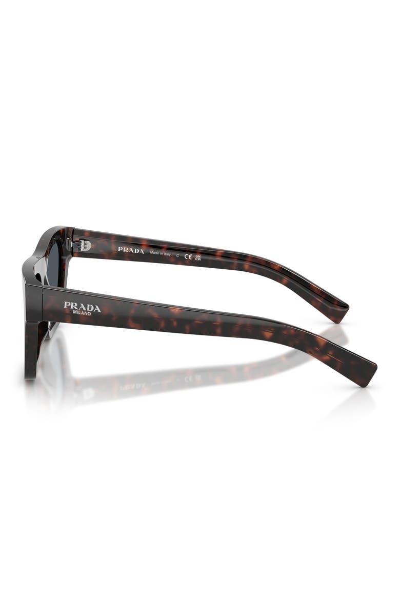 55mm Rectangular Sunglasses, Alternate, color, ROOT HAVANA / DARK GREY