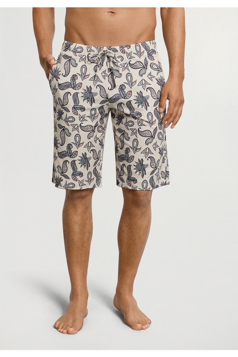 Night And Day Drawstring Cotton Shorts, Alternate, color, Maritime Paisley