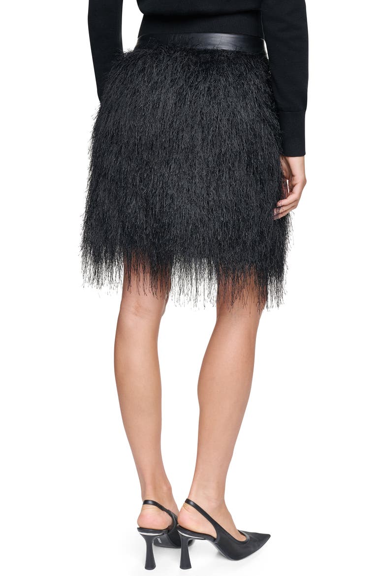 City Fringe Skirt, Alternate, color, BLACK
