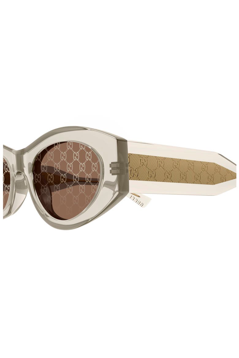 52mm Oval Sunglasses, Alternate, color, YELLOW