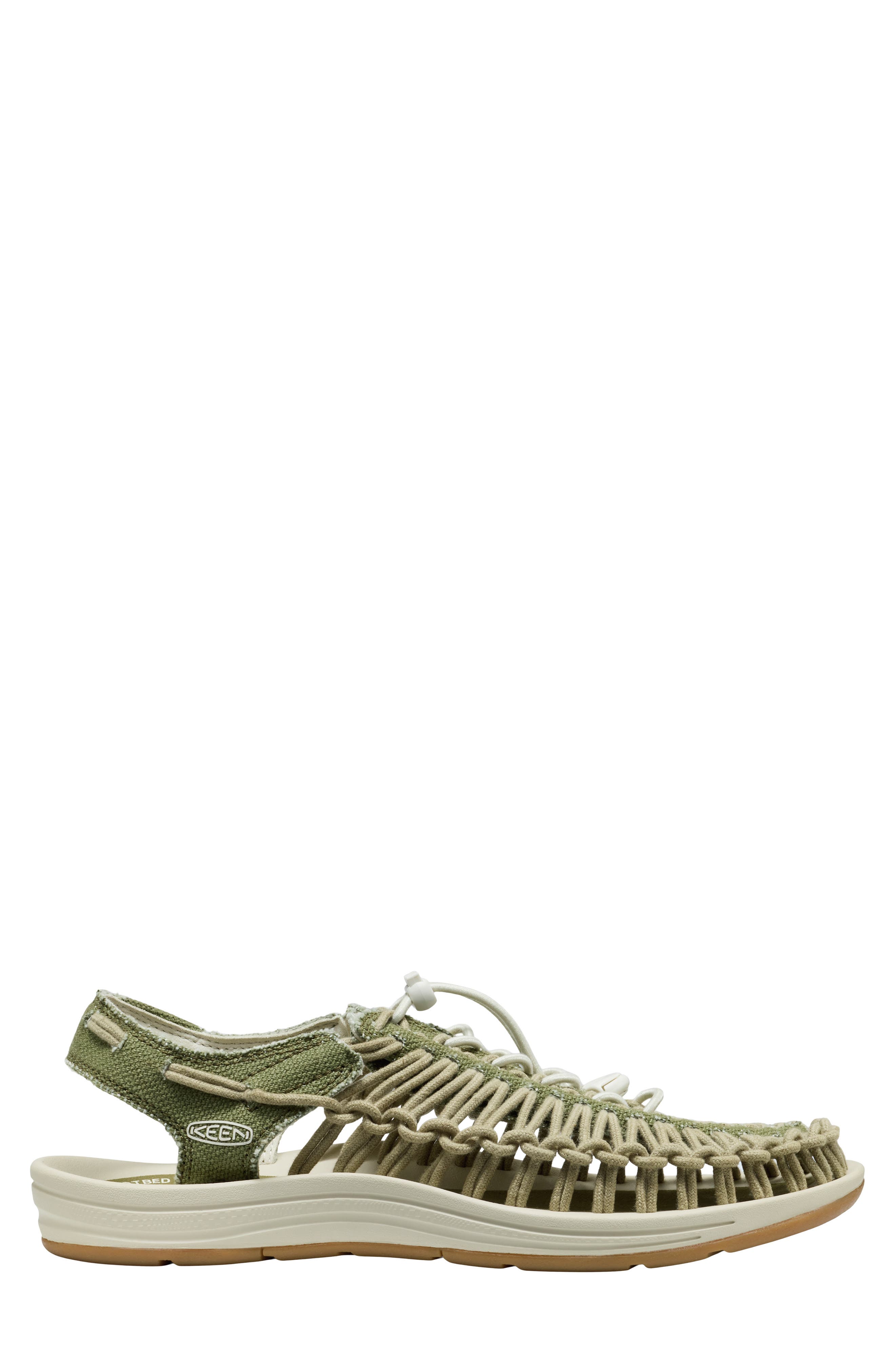 Uneek Slingback Drawcord Sandal, Alternate, color, MARTINI OLIVE/ BIRCH