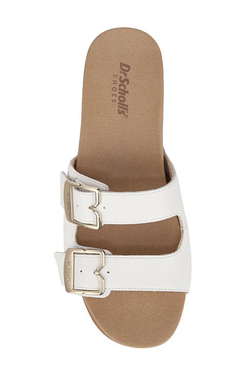Dr. Scholl's Women's Original Vibe Slide Platform Sandals In White