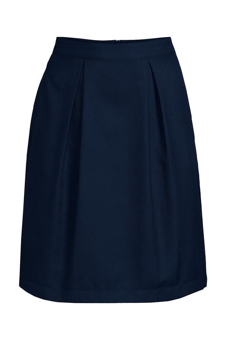School Uniform  Solid Pleated Skort Top of Knee, Alternate, color, Academic Classic Navy
