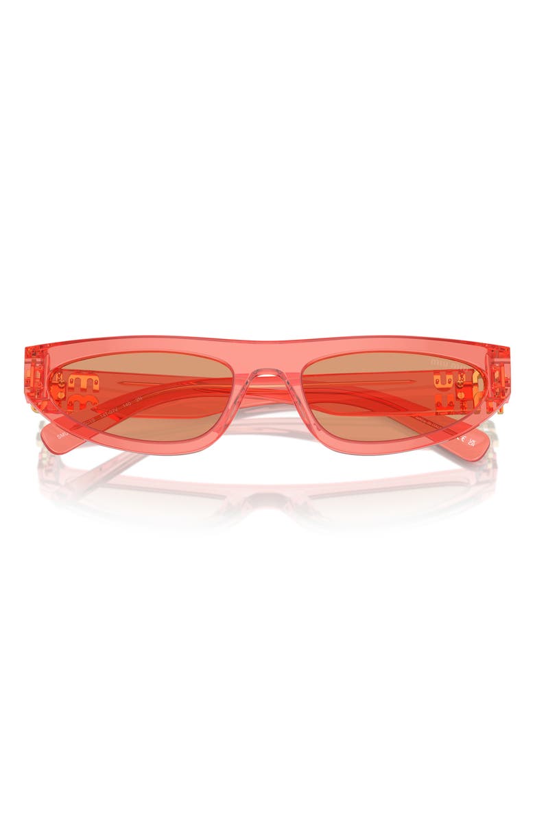Miu Miu 56mm Irregular Sunglasses, Main, color, Orange