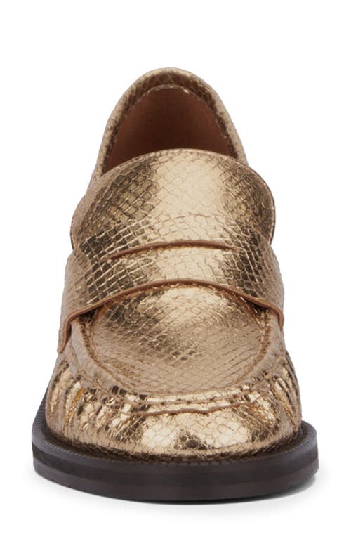 Aquatalia Josette Penny Loafer Pump In Gold
